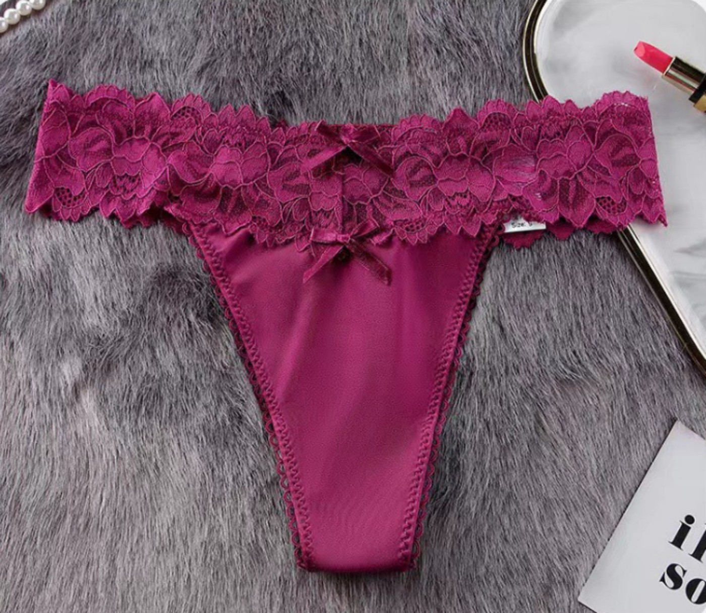 Женские сексуальные кружевные трусики-стринги Соблазн вышивка G String